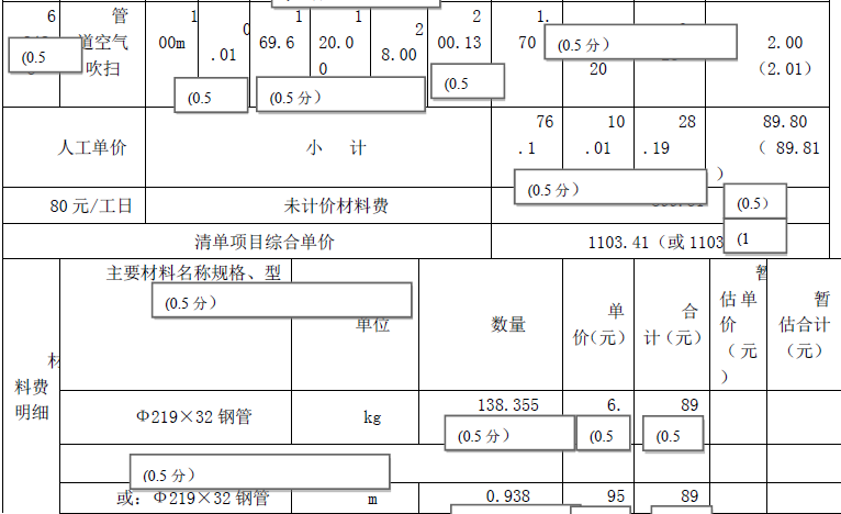 2013年造價工程師《案例分析》考試真題參考答案69